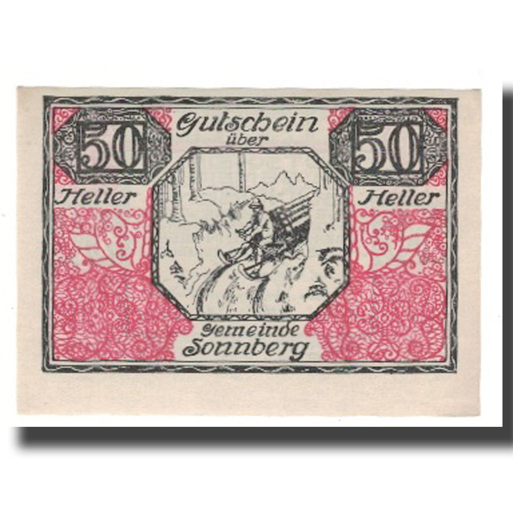 Banknote, Austria, Sonnberg O.Ö. Gemeinde, 50 Heller, personnage 3, 1920