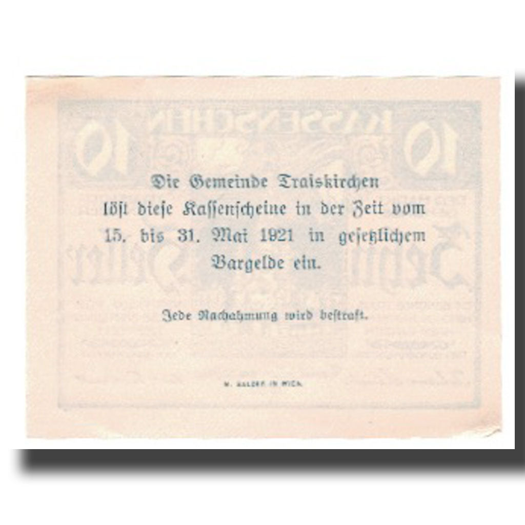 Banknote, Austria, Traiskirchen, 10 Heller, Texte, 1920, 1920-05-30, UNC(63)