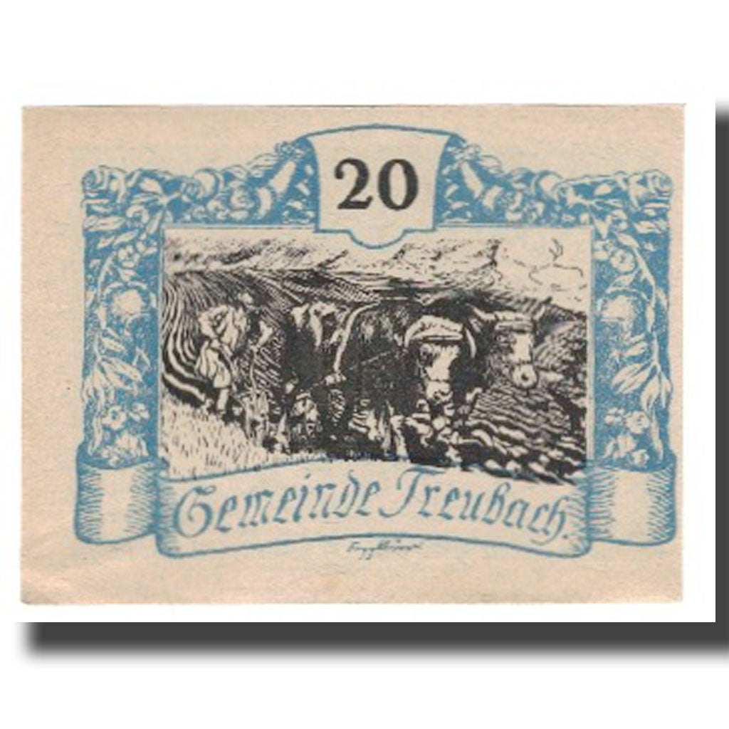 Banknote, Austria, Treubach O.Ö. Gemeinde, 20 Heller, personnage 1, 1920