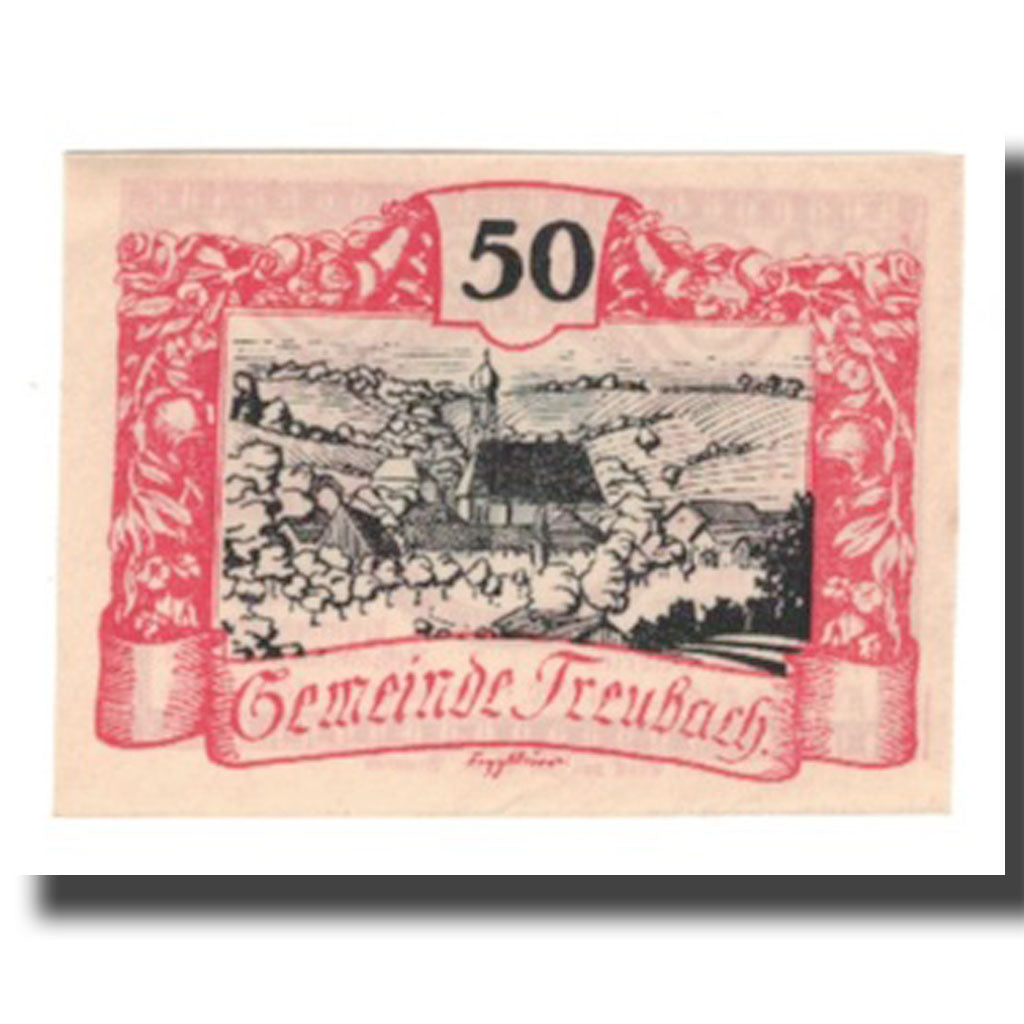 Billet, Autriche, Treubach O.Ö. Gemeinde, 50 Heller, paysage, 1920, SPL