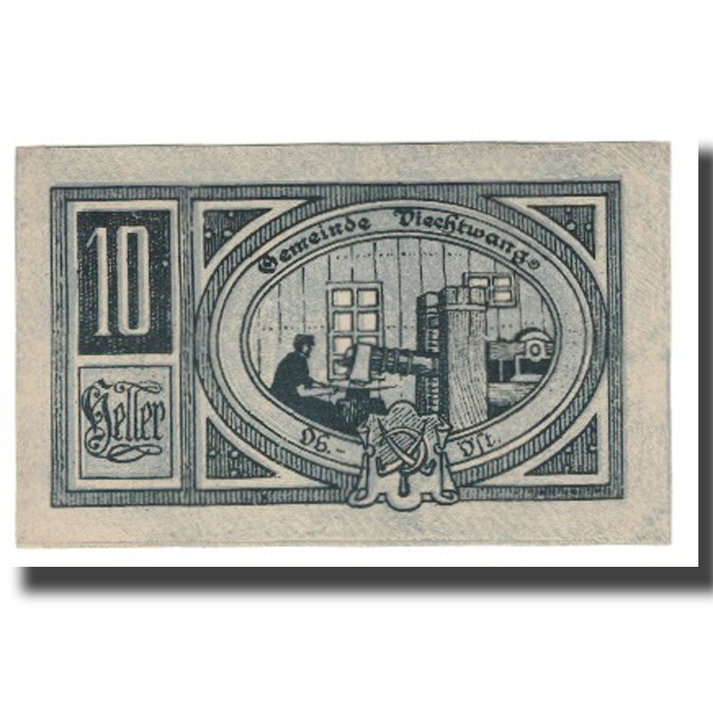 Banknote, Austria, Viechtwang O.Ö. Gemeinde, 10 Heller, personnage 1, 1920