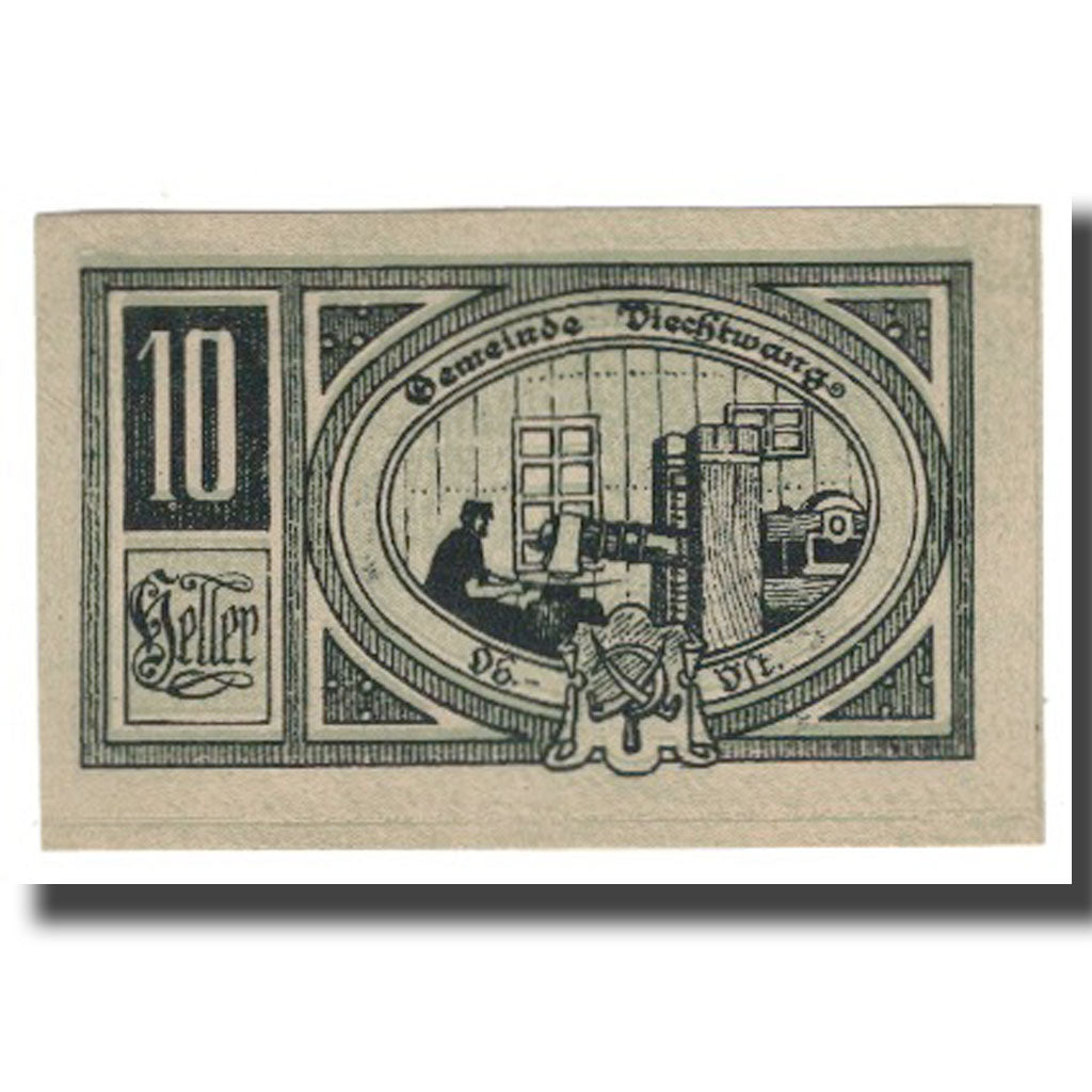 Billet, Autriche, Viechtwang O.Ö. Gemeinde, 10 Heller, personnage 2, 1920