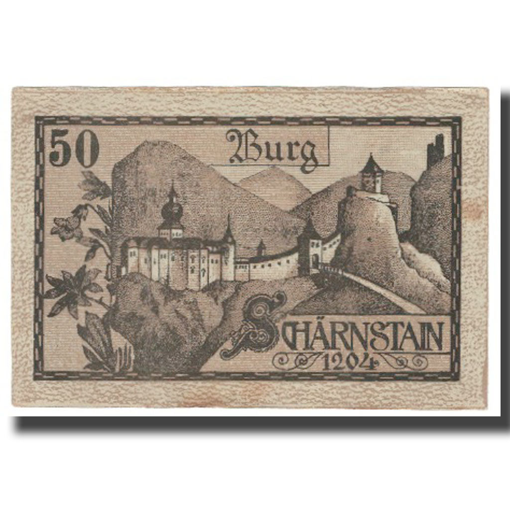 Billet, Autriche, Viechtwang O.Ö. Gemeinde, 50 Heller, paysage 3, 1920