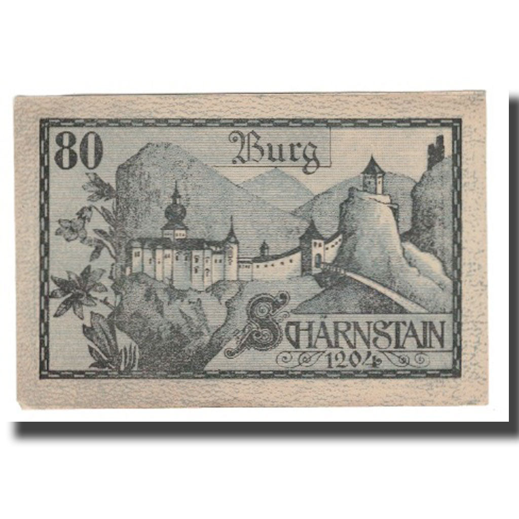 Billet, Autriche, Viechtwang O.Ö. Gemeinde, 80 Heller, paysage 4, 1920