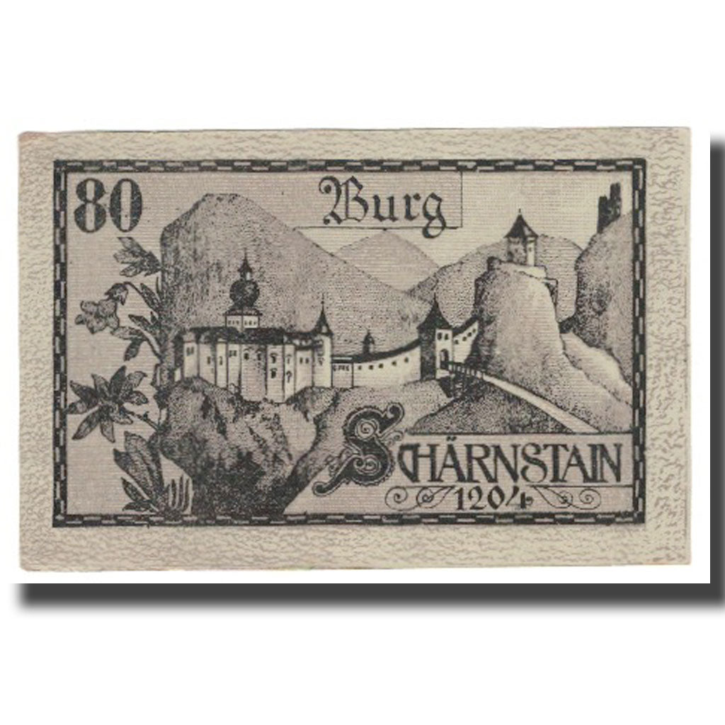 Banknote, Austria, Viechtwang O.Ö. Gemeinde, 80 Heller, paysage 5, 1920