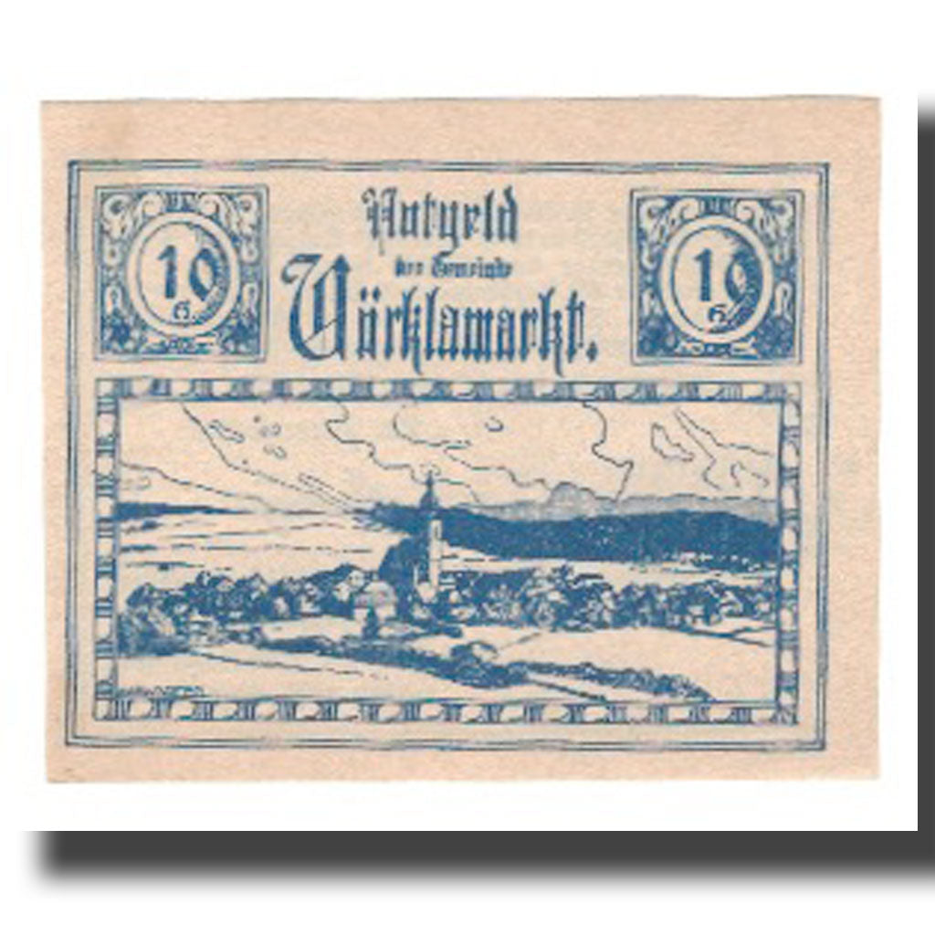 Nota, Áustria, Vöcklamarkt O.Ö. Gemeinde, 10 Heller, Texte, 1920, 1920-05-14