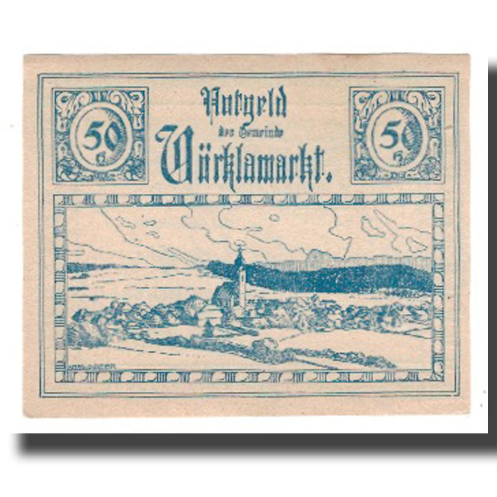 Banknote, Austria, Vöcklamarkt O.Ö. Gemeinde, 50 Heller, Texte 2, 1920