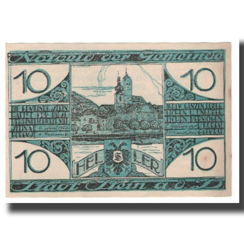 Banknote, Austria, Stein an der Donau, 10 Heller, Texte 3, 1920, 1920-04-09