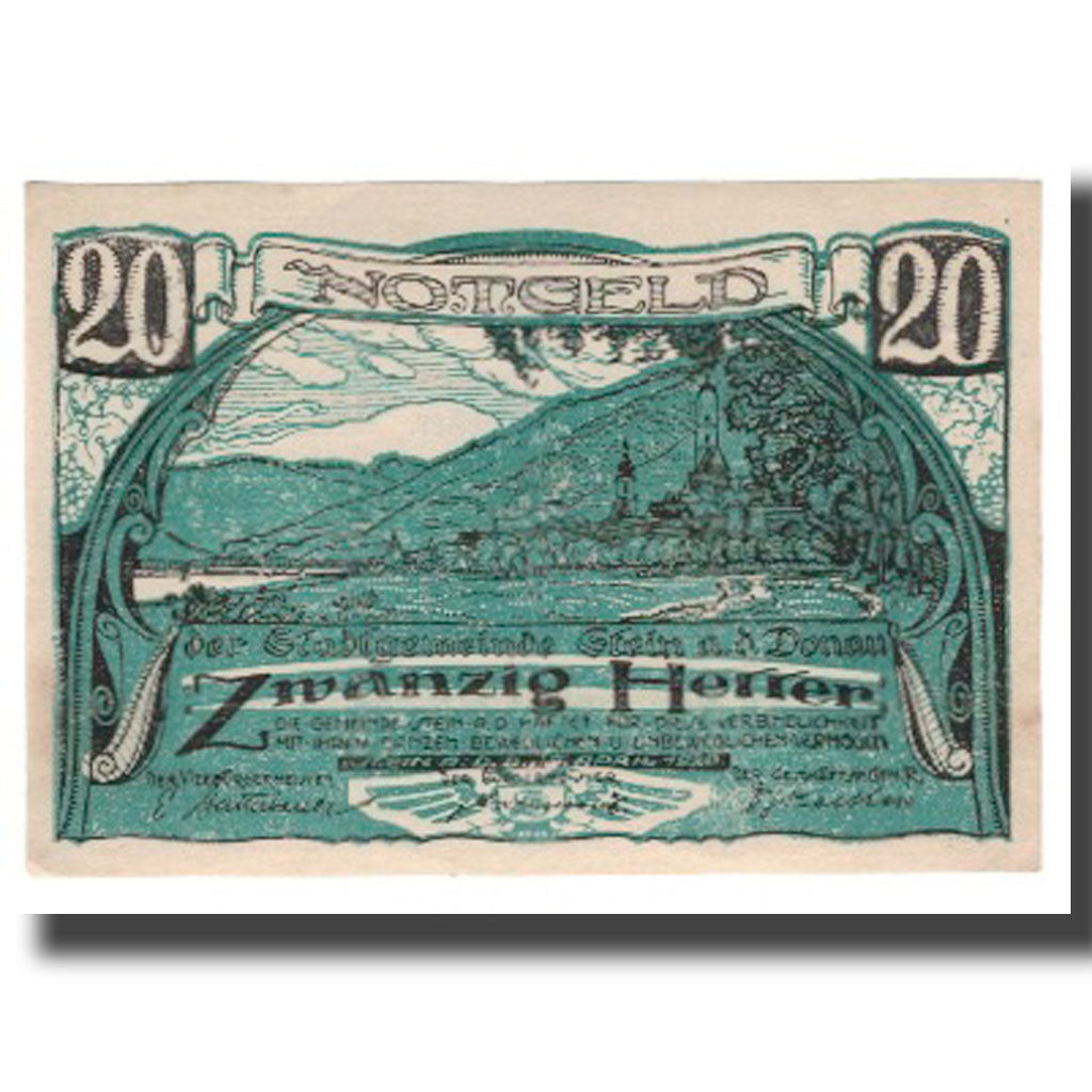 Banknote, Austria, Stein an der Donau, 20 Heller, Texte 4, 1920, 1920-04-09