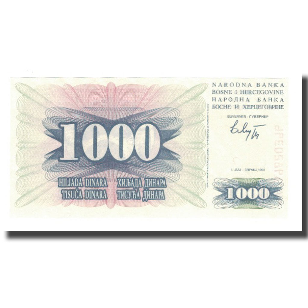 Banknote, Bosnia - Herzegovina, 1000 Dinara, 1992, 1992-07-01, KM:15a