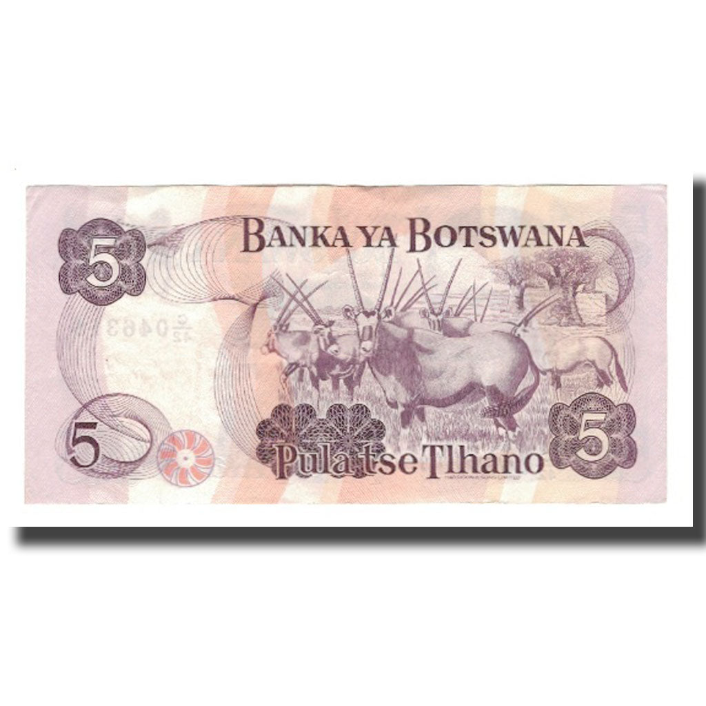 Billete, 5 Pula, Undated (1982), Botsuana, KM:8c, EBC