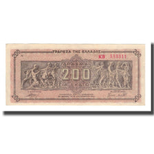 Nota, Grécia, 200,000,000 Drachmai, 1944, 1944-09-09, KM:131a, UNC(63)