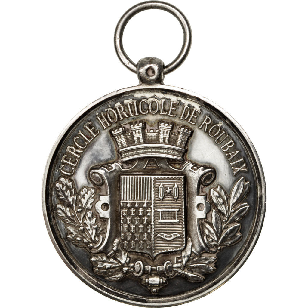 FRANCE, Flora, French Third Republic, Medal, MS(60-62), Silver, 39, 18.90