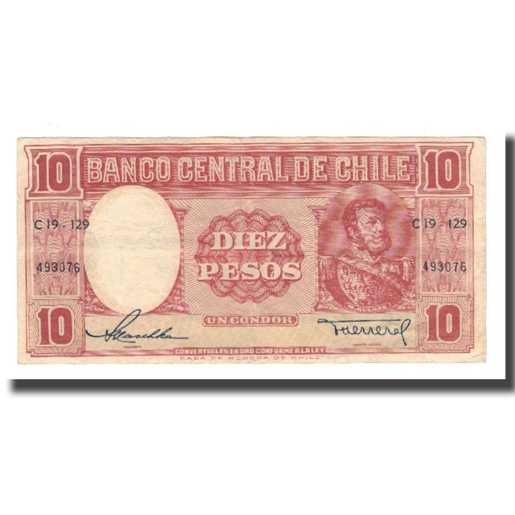 Billet, Chile, 10 Pesos = 1 Condor, Undated (1947-58), KM:111, SUP