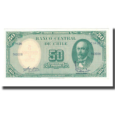 Geldschein, Chile, 5 Centesimos on 50 Pesos, Undated (1960-1961), KM:126b, UNZ