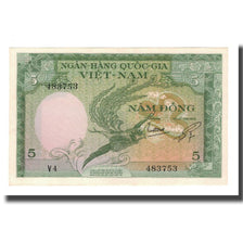 Geldschein, South Viet Nam, 5 D<ox>ng, Undated (1955), KM:2a, UNZ