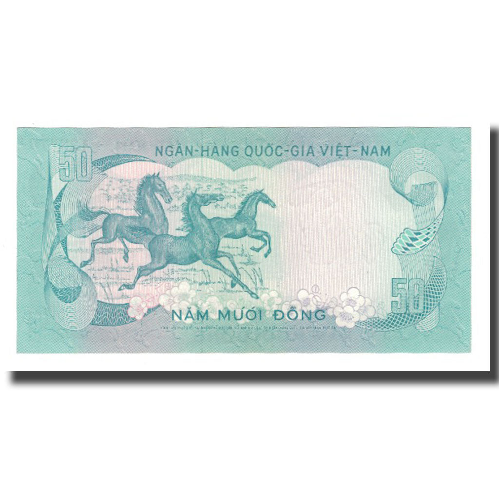 Biljet, Zuid Viëtnam, 50 D<ox>ng, Undated (1972), KM:30a, NIEUW
