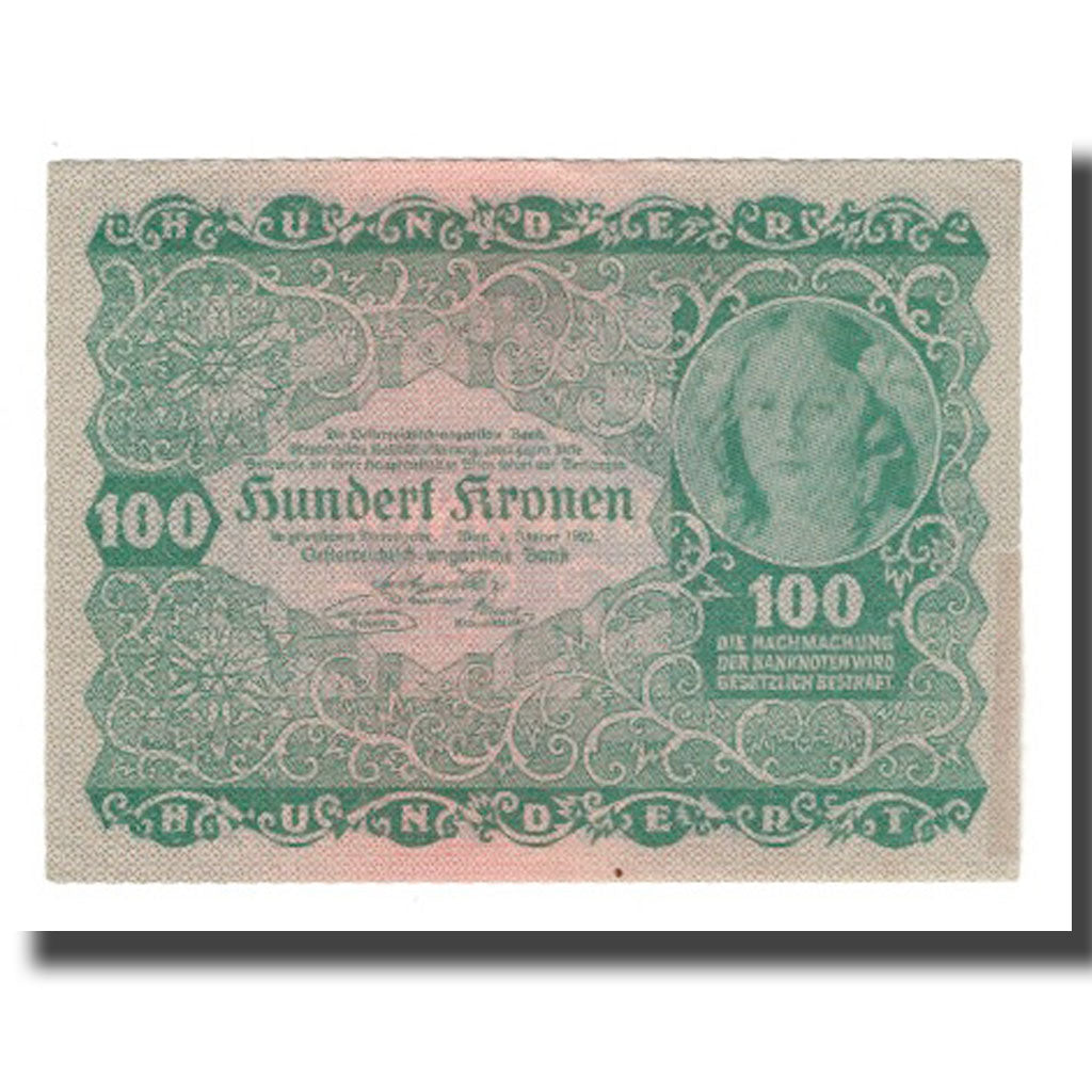 Geldschein, Österreich, 100 Kronen, 1922, 1922-01-02, KM:77, UNZ