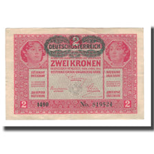 Banconote, Austria, 2 Kronen, Undated (1919 - old date 01.03.1917), KM:50, SPL-