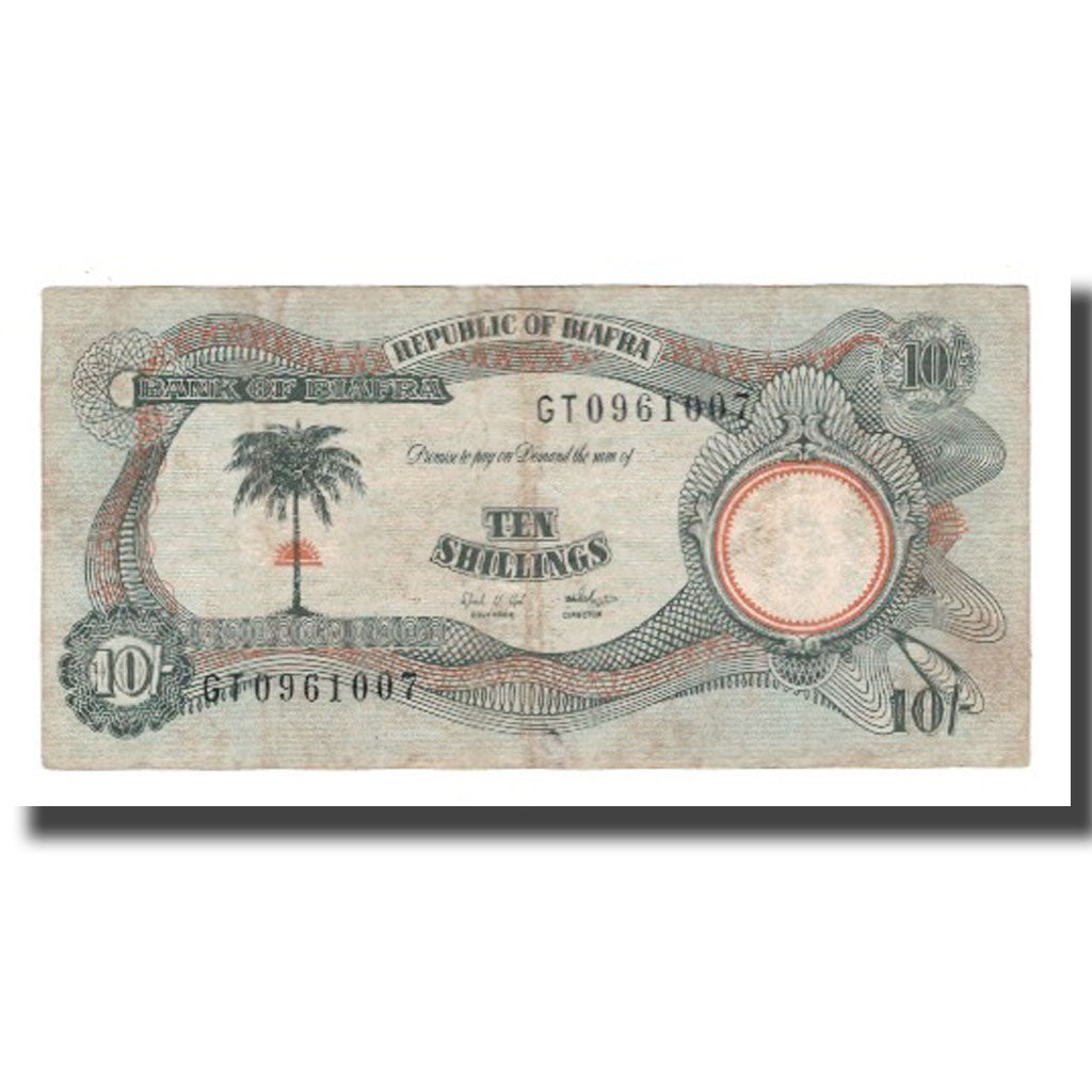 Geldschein, Biafra, 10 Shillings, undated (1968-69), KM:4, S+