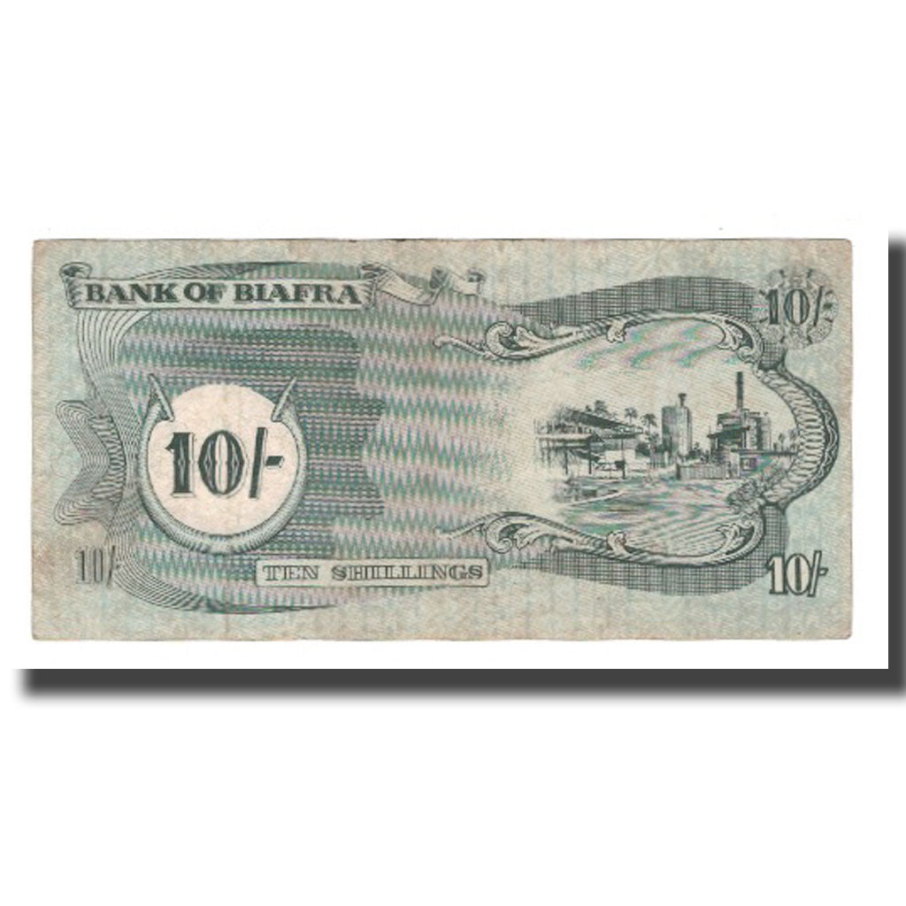 Geldschein, Biafra, 10 Shillings, undated (1968-69), KM:4, S+