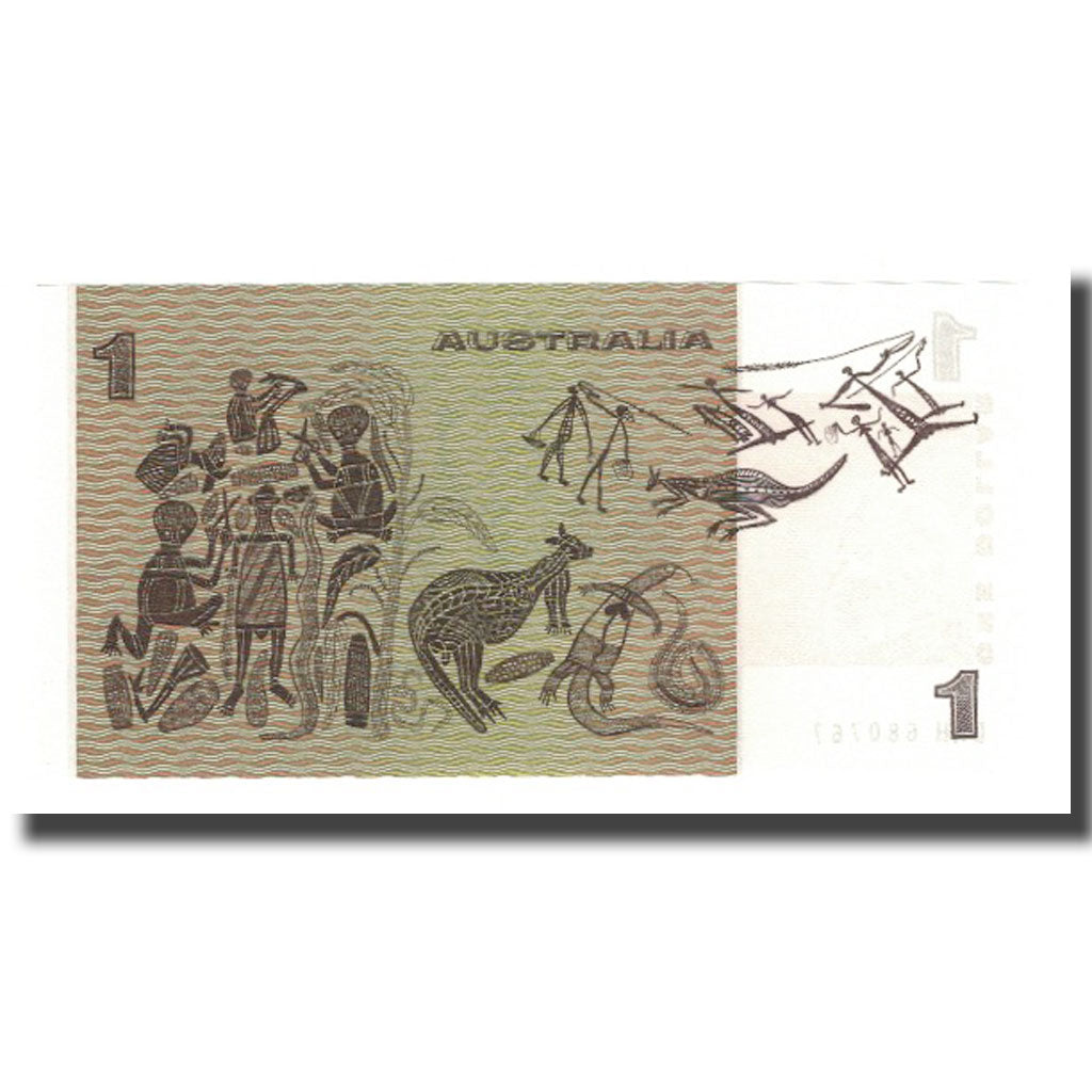 Nota, Austrália, 1 Dollar, undated (1974-83), KM:42d, UNC(65-70)