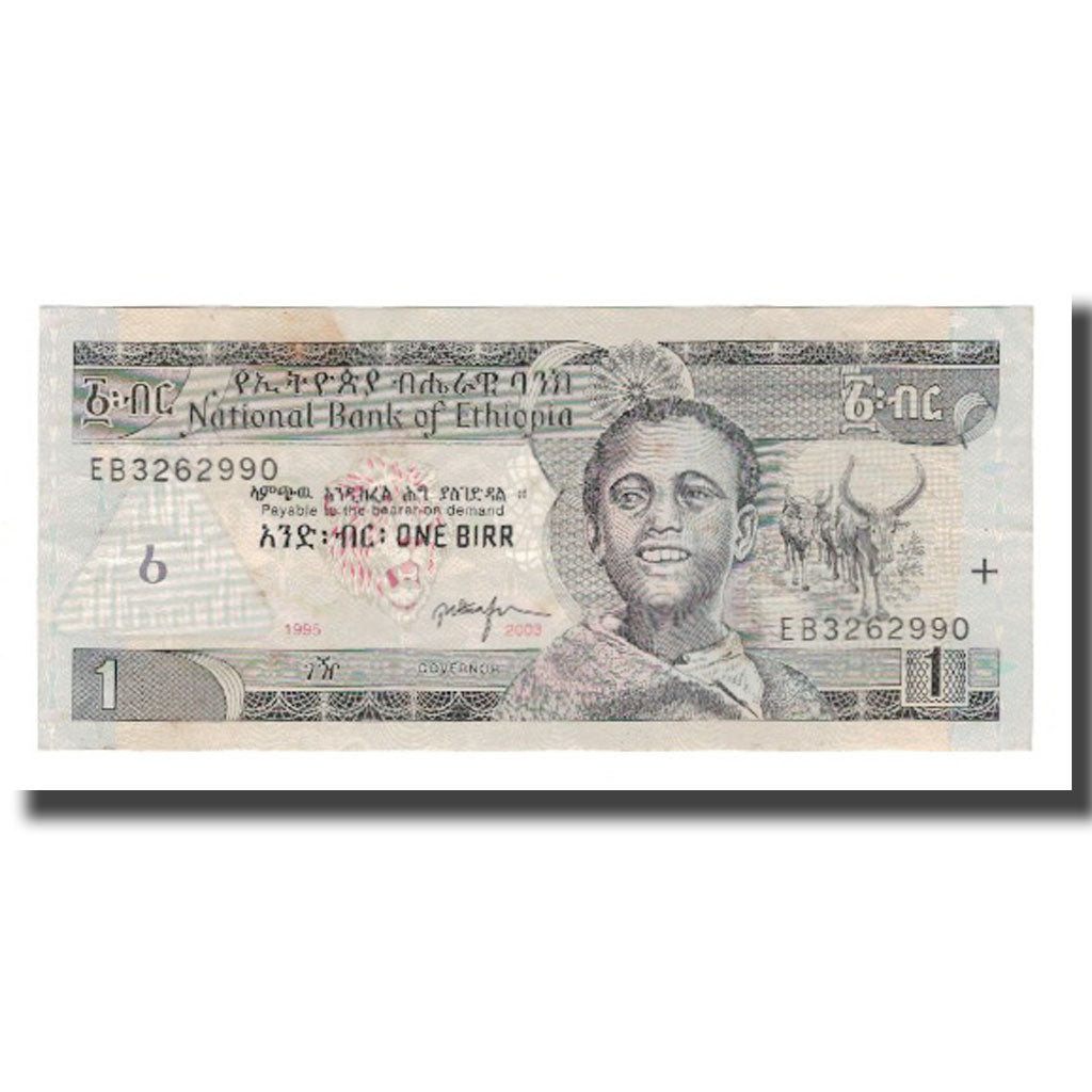 Billet, Éthiopie, 1 Birr, 2003 EE 1995, KM:46c, TTB+