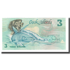 Nota, Ilhas Cook, 3 Dollars, Undated (1987), KM:3a, UNC(65-70)