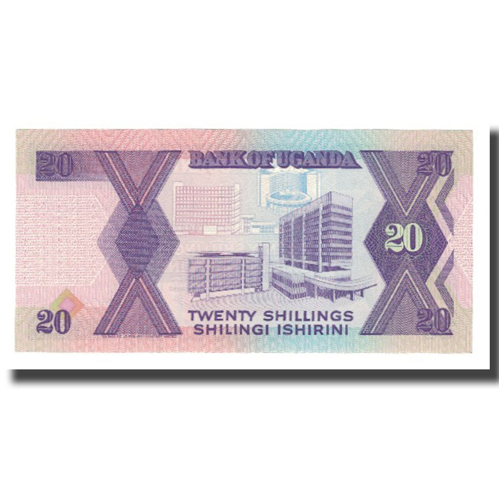 Banconote, Uganda, 20 Shillings, 1987-1988, 1987, KM:29a, FDS