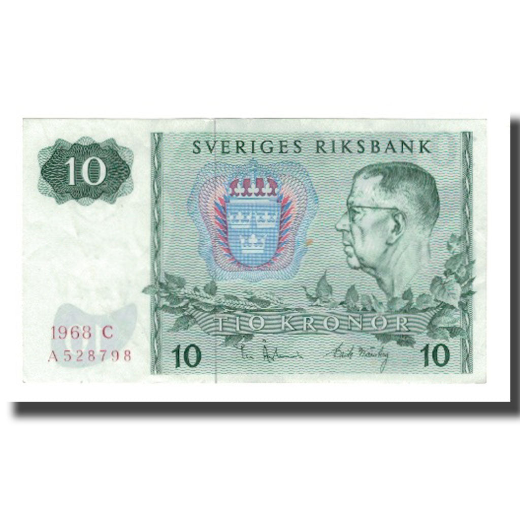 Billet, Suède, 10 Kronor, 1963-1990, 1968, KM:52b, SUP