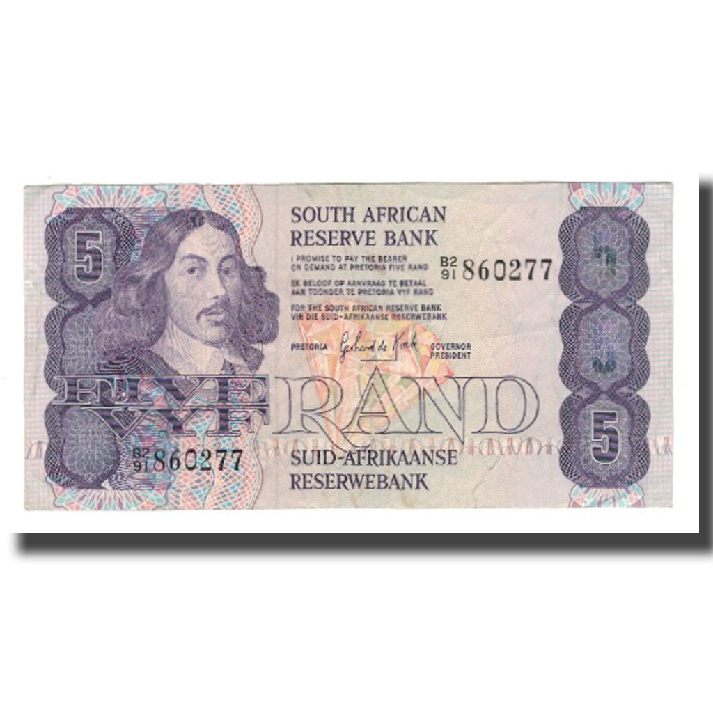 Biljet, Zuid Afrika, 5 Rand, UNDATED (1978-94), KM:119d, TTB+