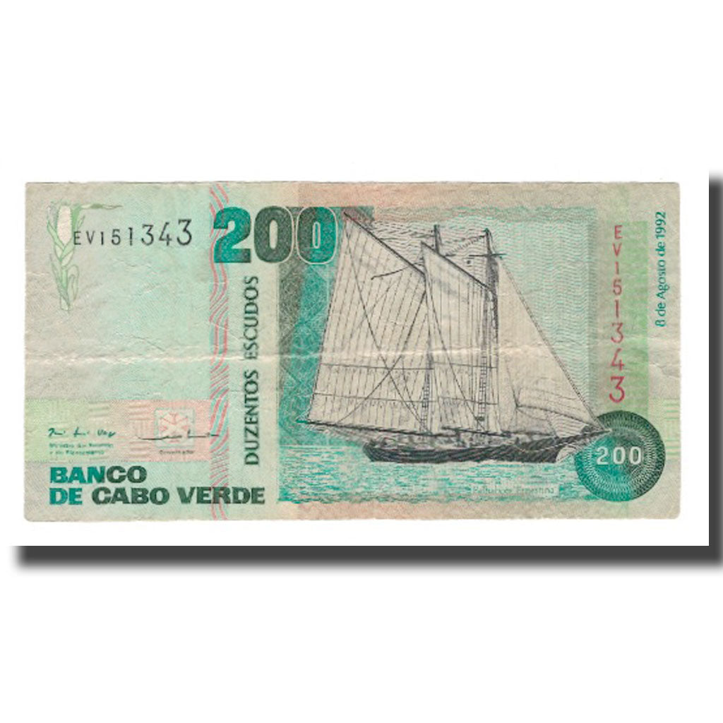 Banconote, Capo Verde, 200 Escudos, 1992, 1992-08-08, KM:63a, MB