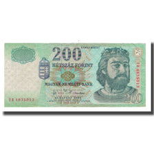 Banknot, Węgry, 200 Forint, 2004, KM:187d, AU(55-58)