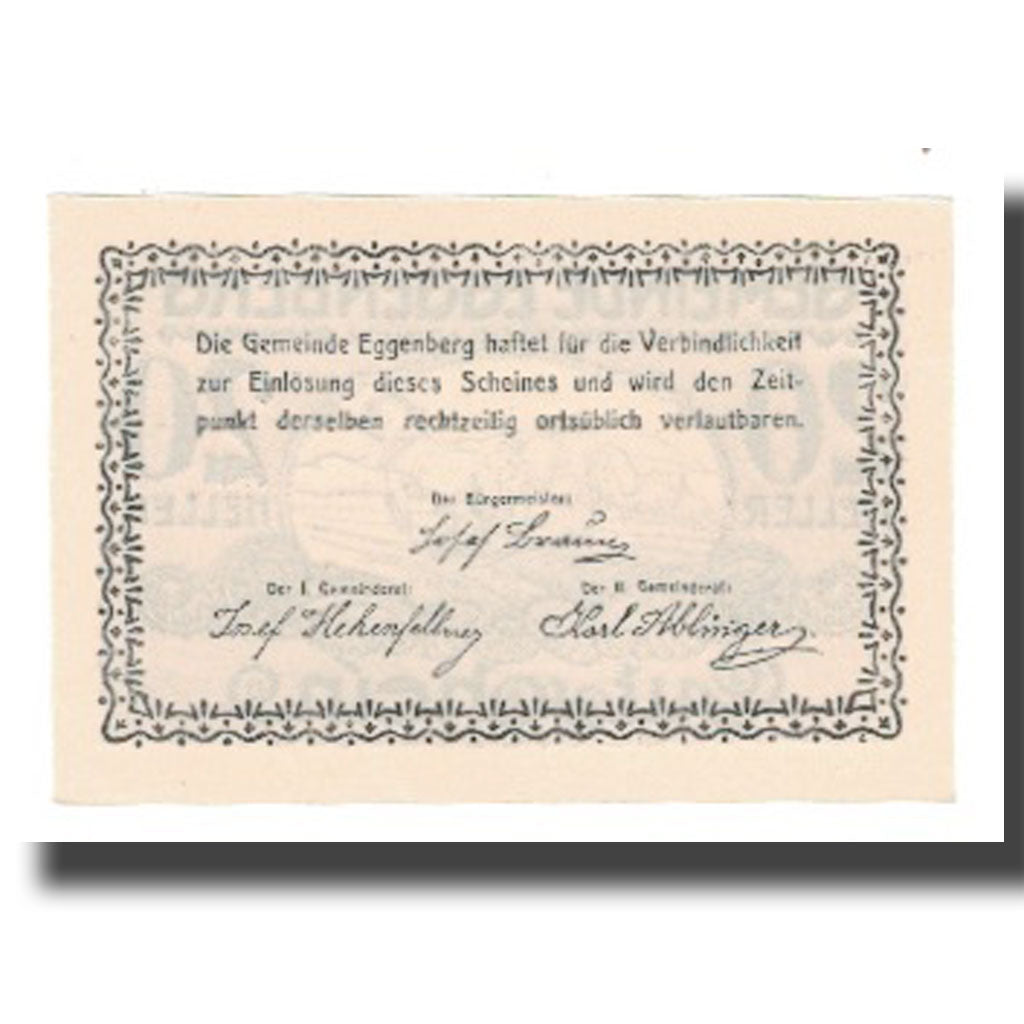 Billet, Autriche, Eggenberg, 20 Heller, texte 1, NEUF, Mehl:FS 161