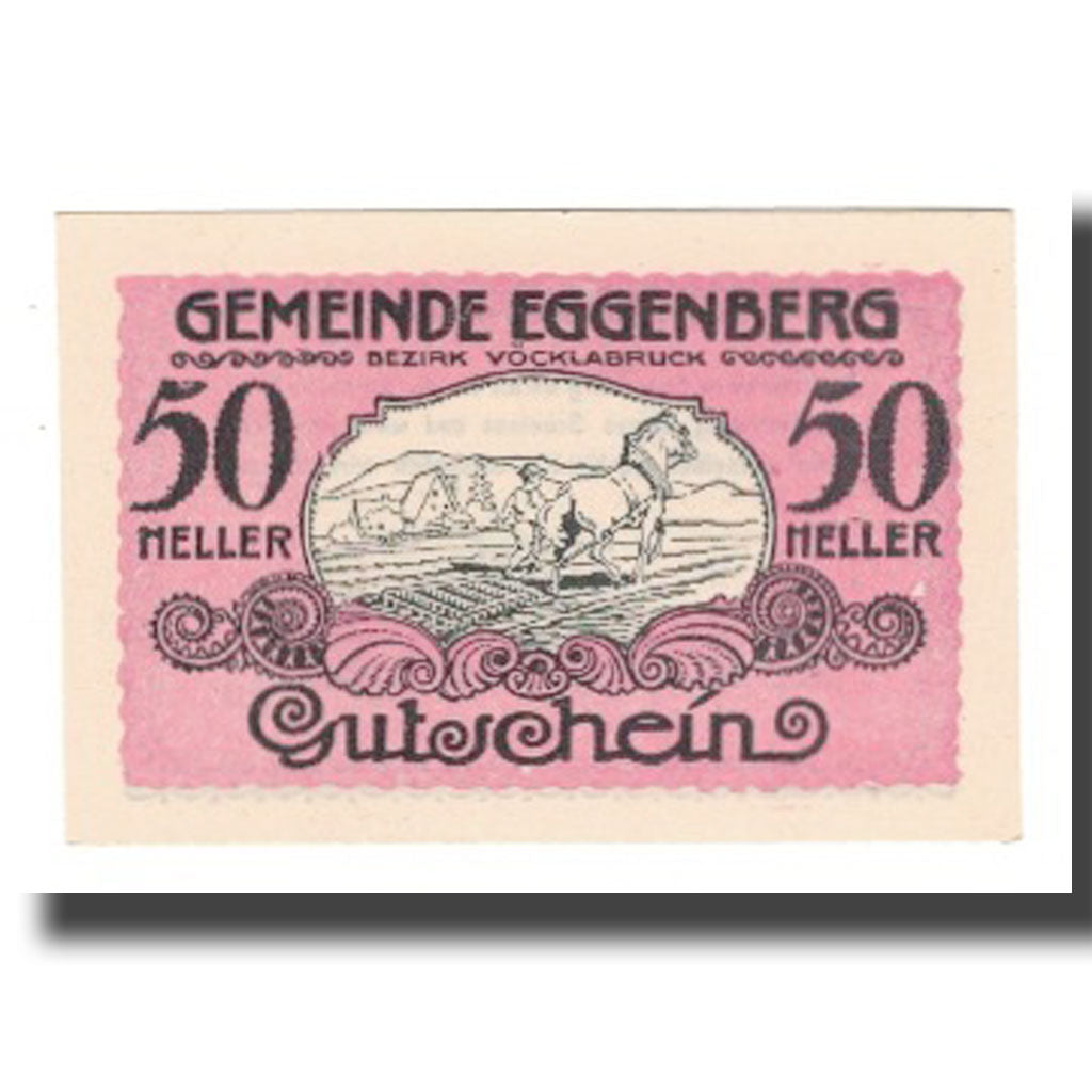 Geldschein, Österreich, Eggenberg, 50 Heller, Texte 2, UNZ, Mehl:FS 161