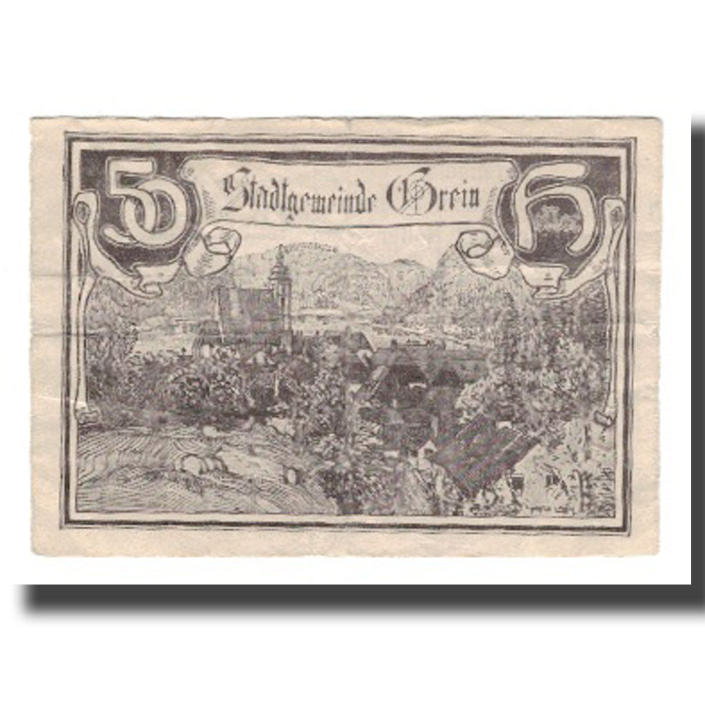 Billet, Autriche, Grein, 50 Heller, texte 1, 1920, 1920-12-31, TTB, Mehl:FS