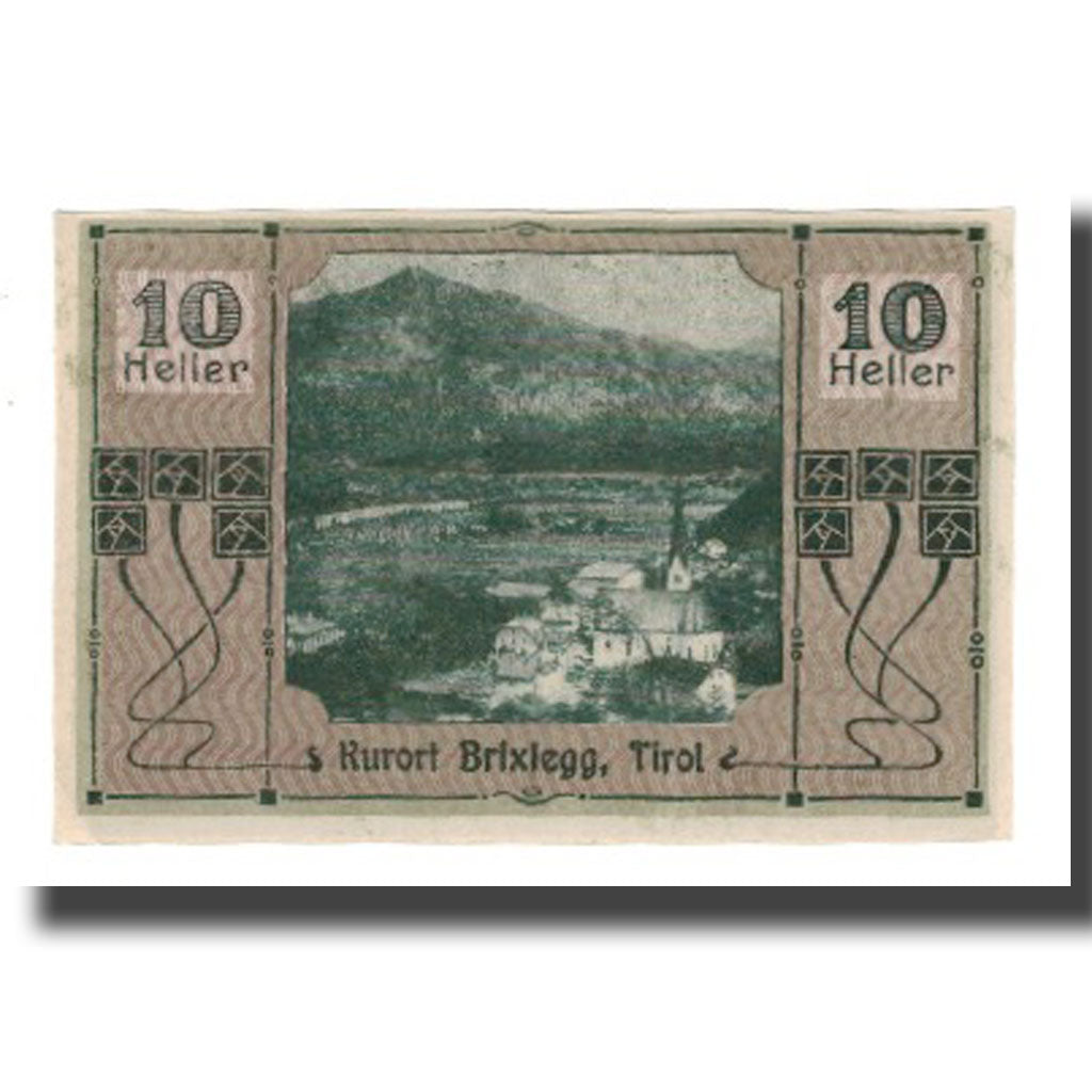 Banknote, Austria, Brixlegg, 10 Heller, paysage, 1920, 1920-10-31, UNC(65-70)