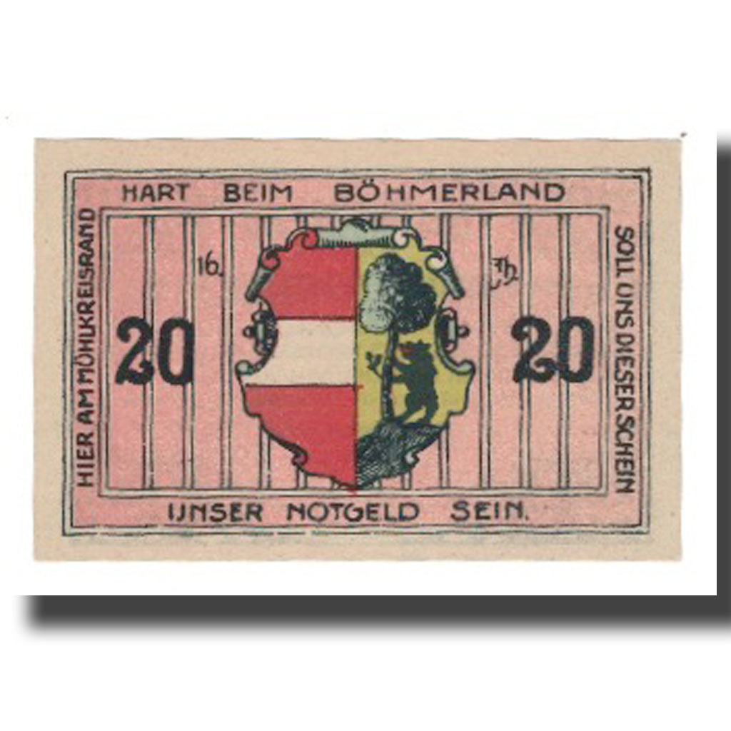 Billete, Austria, Leopoldschlag, 20 Heller, Blason, 1920, 1920-12-31, UNC