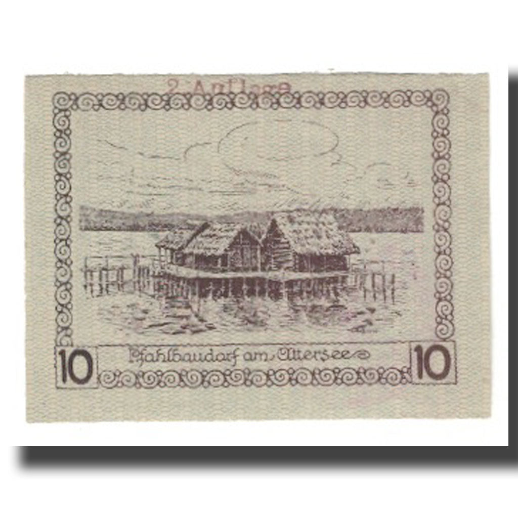 Banknote, Austria, Schörfling am Attersee O.Ö. Marktgemeinde, 10 Heller
