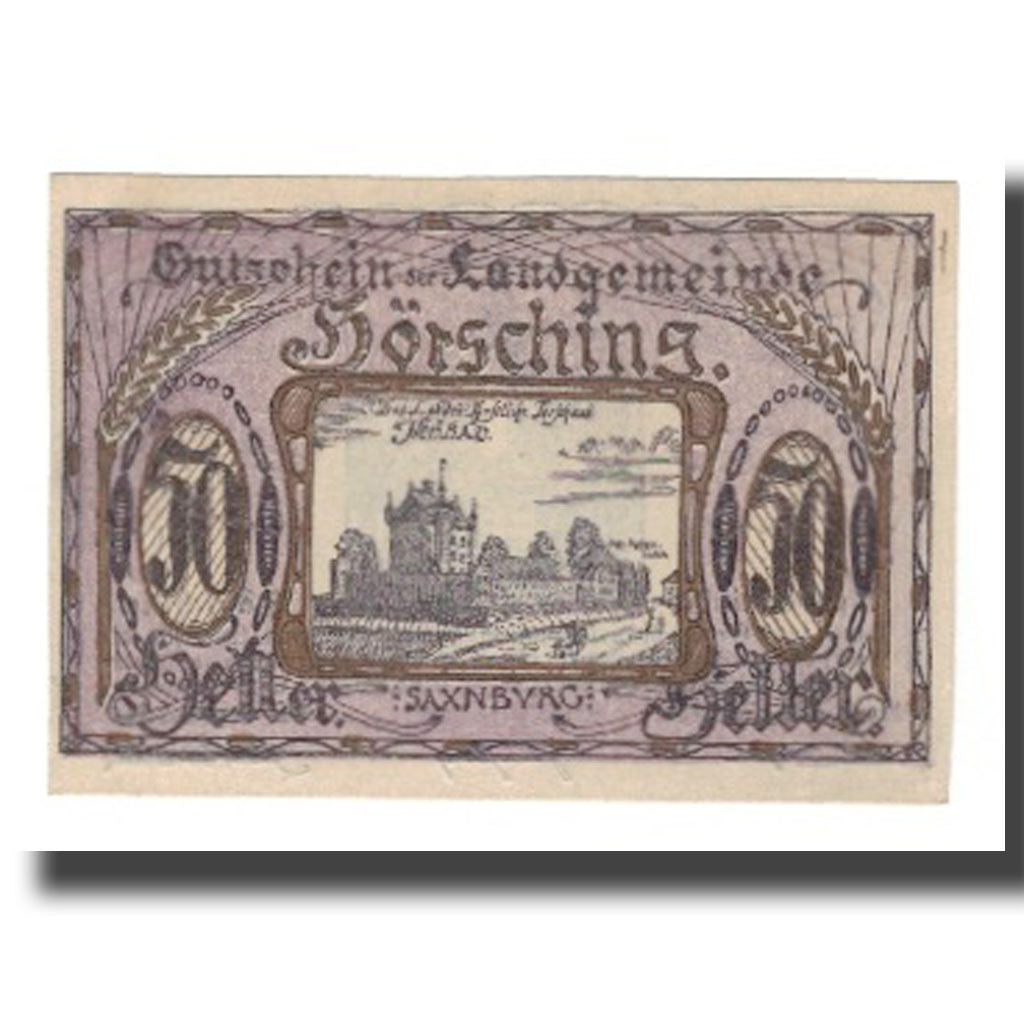 Banconote, Austria, Hörsching, 50 Heller, Eglise, 1920, FDS, Mehl:FS 399cr