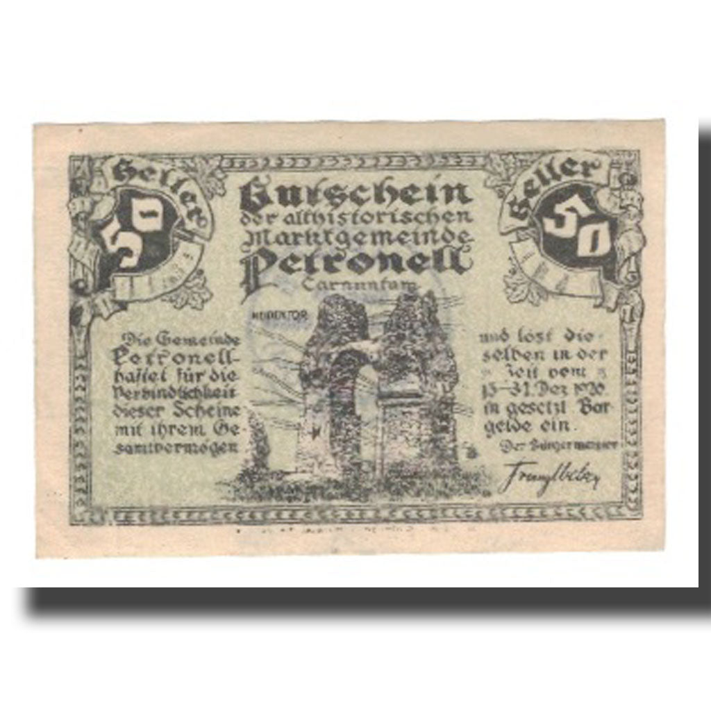 Banknote, Austria, Petronell-Carnuntum, 50 Heller, N.D, 1920, 1920-12-31