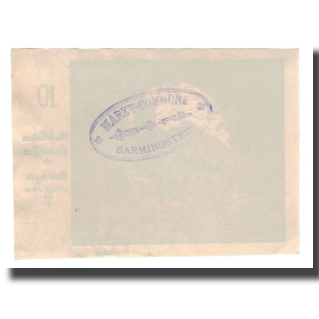 Nota, Áustria, Sarmingstein Im Strudengau, 10 Heller, N.D, 1920, 1920-12-31