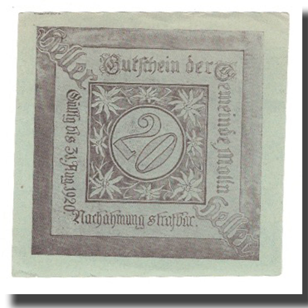 Banknote, Austria, Mölln, 20 Heller, village 1, 1920, 1920-08-31, AU(55-58)