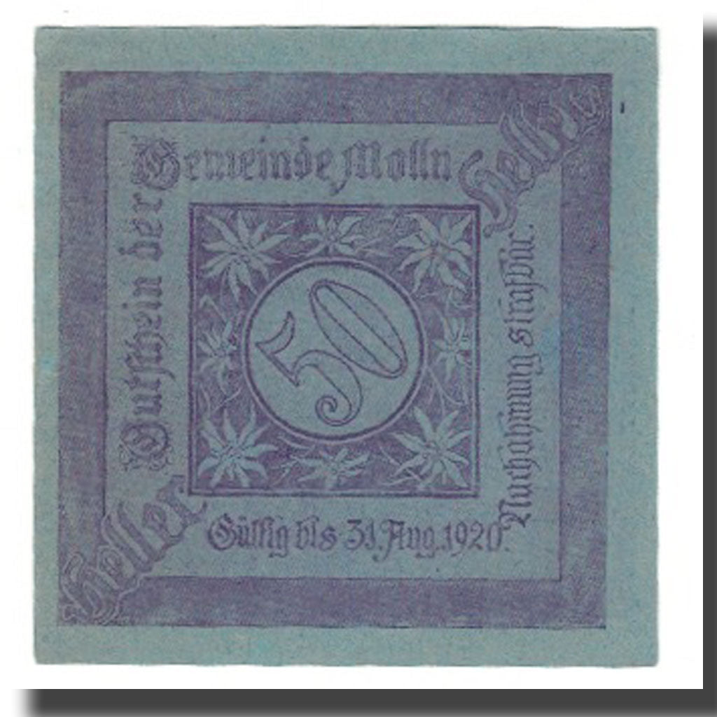 Banknote, Austria, Mölln, 50 Heller, village 2, 1920, 1920-08-31, AU(55-58)