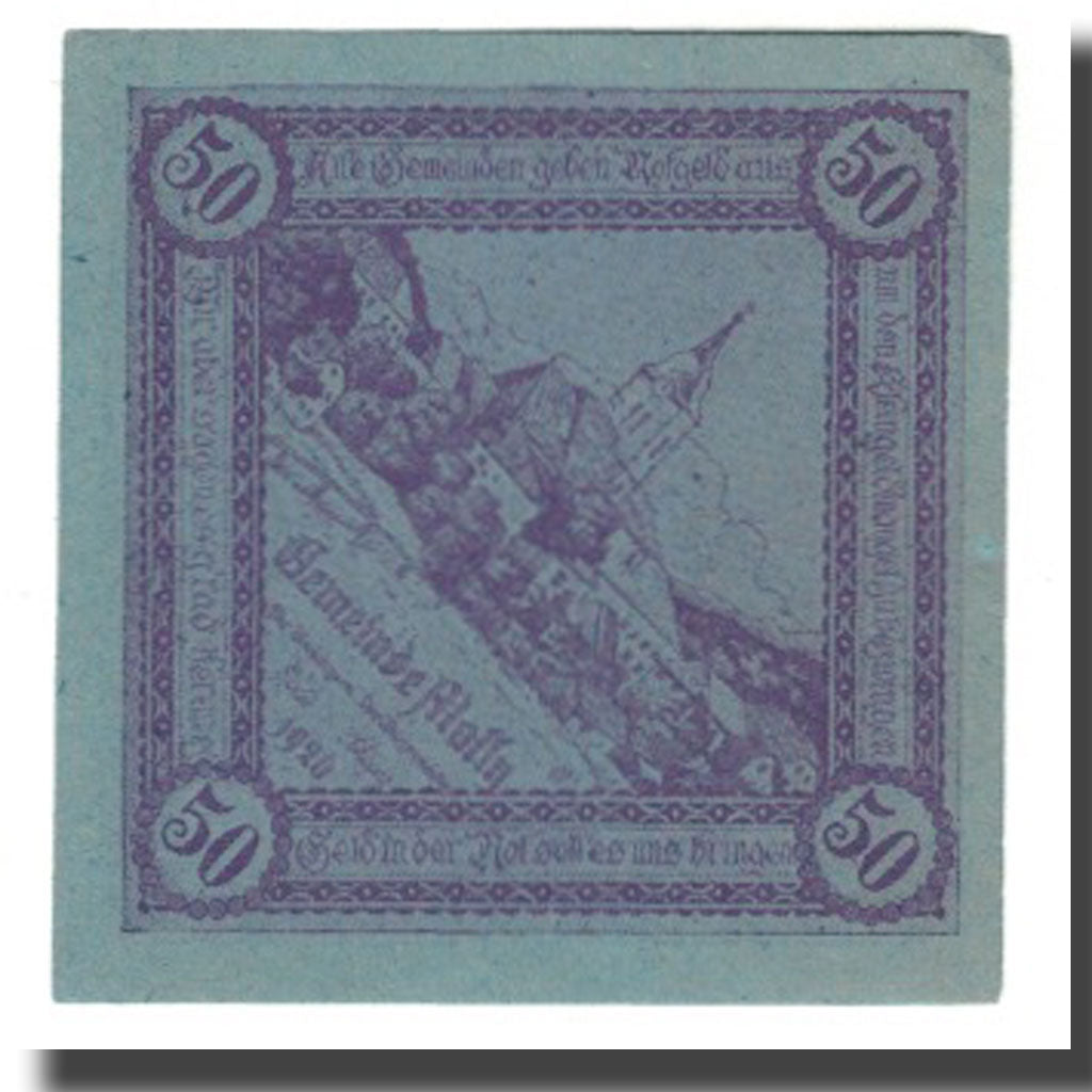 Banknote, Austria, Mölln, 50 Heller, village 2, 1920, 1920-08-31, AU(55-58)
