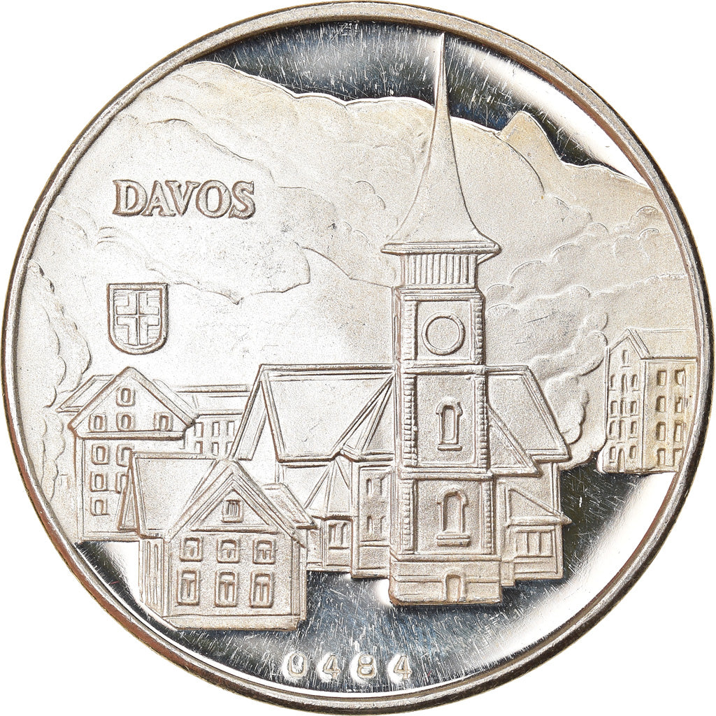 Switzerland, Medal, Graubünden-Grischuna, Davos, MS(60-62), Silver