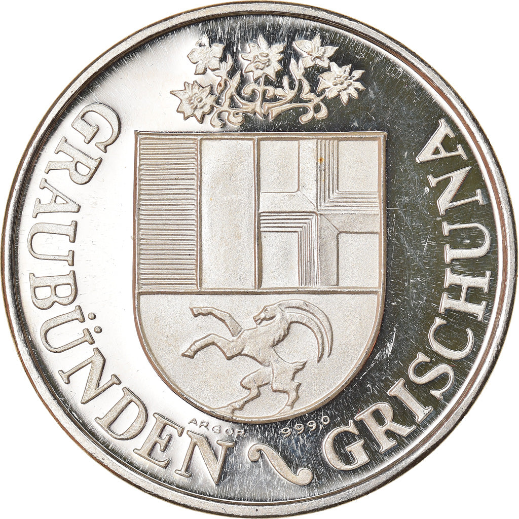 Switzerland, Medal, Graubünden-Grischuna, Davos, MS(60-62), Silver