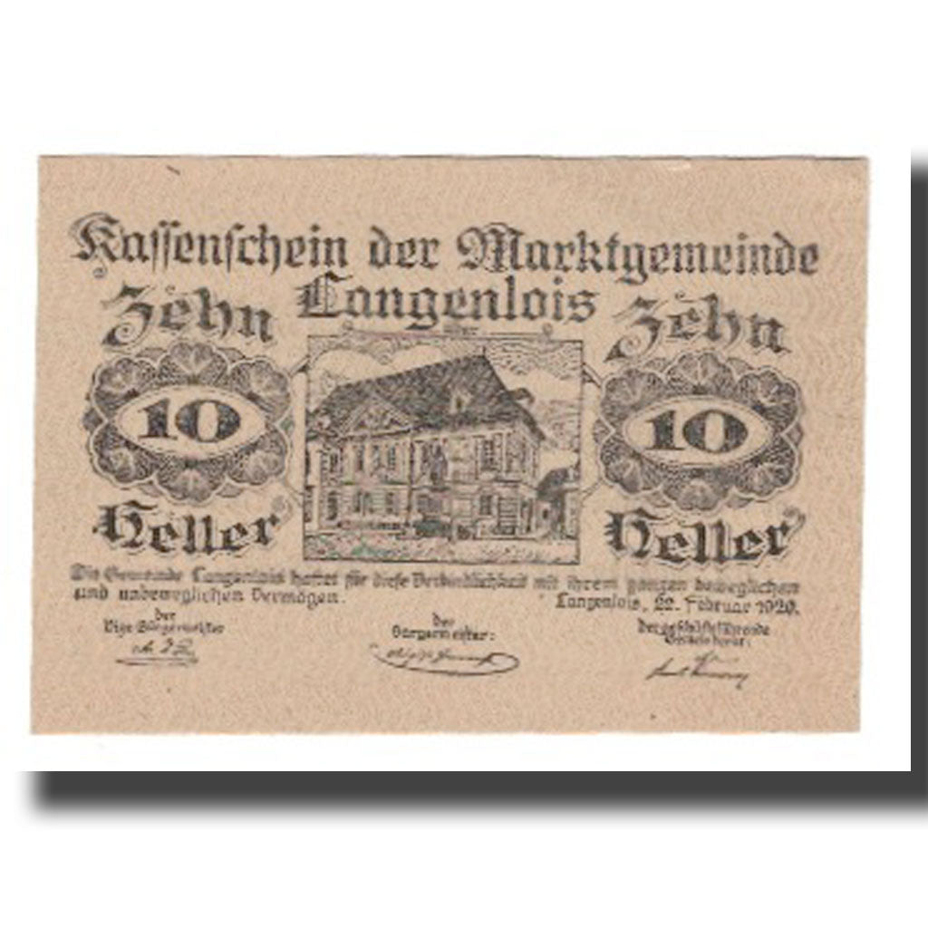 Banknote, Austria, Langenlois, 10 Heller, Texte, 1920, 1920-12-31, UNC(65-70)