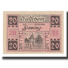 Banknote, Austria, Gaming N.Ö. Gemeinde, 20 Heller, texte 1, 1920, 1920-12-31