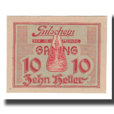 Banknote, Austria, Gaming N.Ö. Gemeinde, 10 Heller, Texte 3, 1920, 1920-12-31